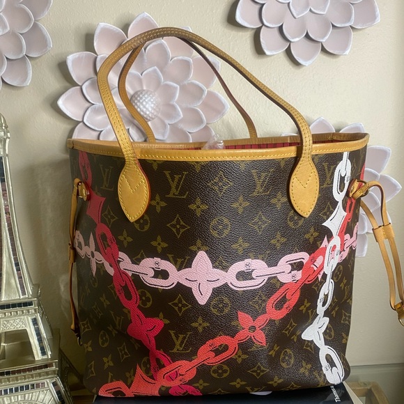 Louis Vuitton Monogram Limited Edition Neverfull MM Bay Chain - Picture 5 of 15